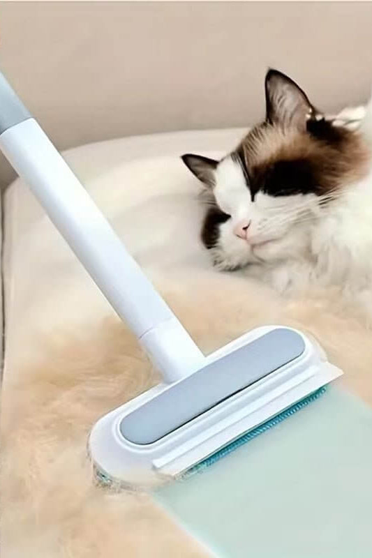 3 - in - 1 Long Handle Pet Hair Brush – Window, Fur & Surface Cleaner - FurBegone