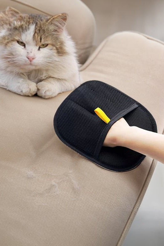 3 - in - 1 Pet Hair Removal Gloves – Grooming, Deshedding & Surface Cleaner - FurBegone