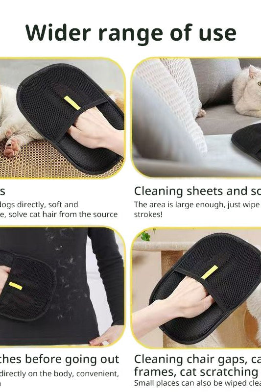 3 - in - 1 Pet Hair Removal Gloves – Grooming, Deshedding & Surface Cleaner - FurBegone