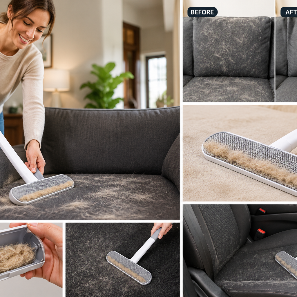 FurBegone Pet Hair Remover for Clothes Furniture and Car Seats