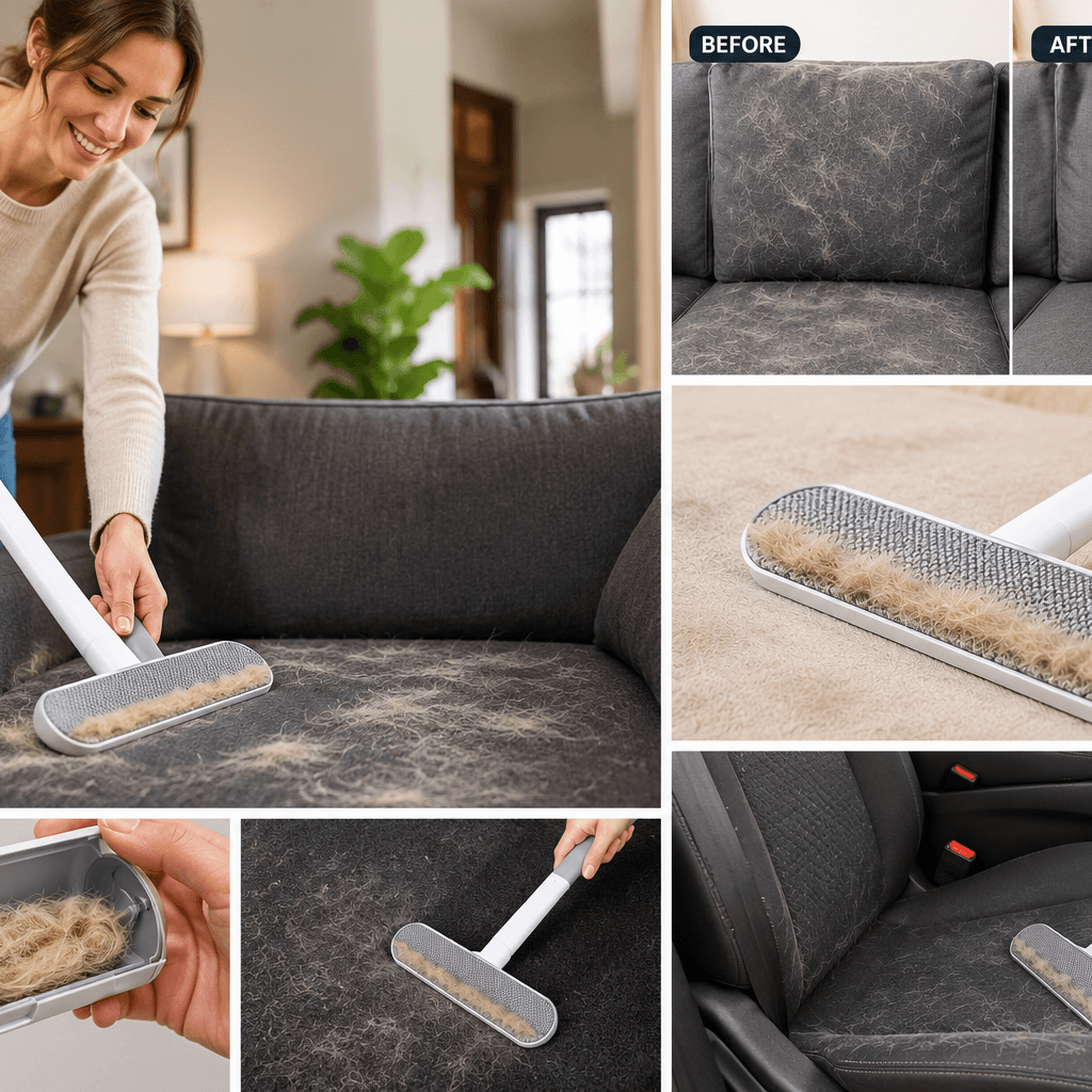 FurBegone Pet Hair Remover for Clothes Furniture and Car Seats