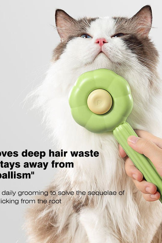 Self - Cleaning Sunflower Pet Comb – Cat & Dog Grooming Brush - FurBegone