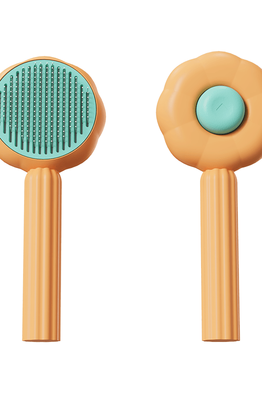 Self - Cleaning Sunflower Pet Comb – Cat & Dog Grooming Brush - FurBegone