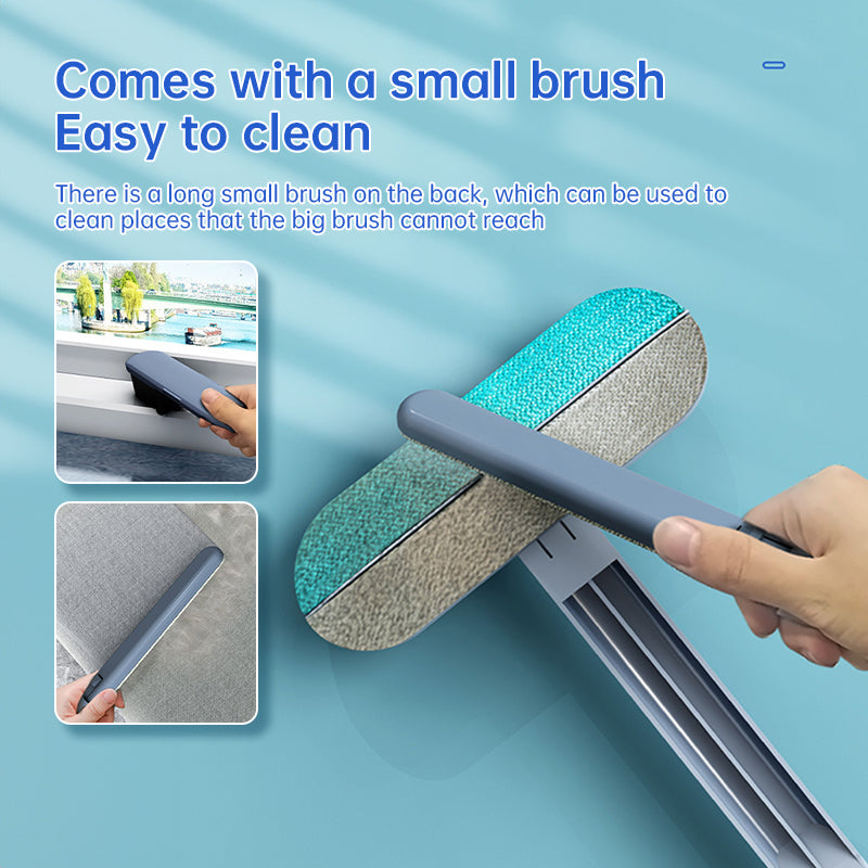 3-in-1 Long Handle Pet Hair Brush – Window, Fur & Surface Cleaner