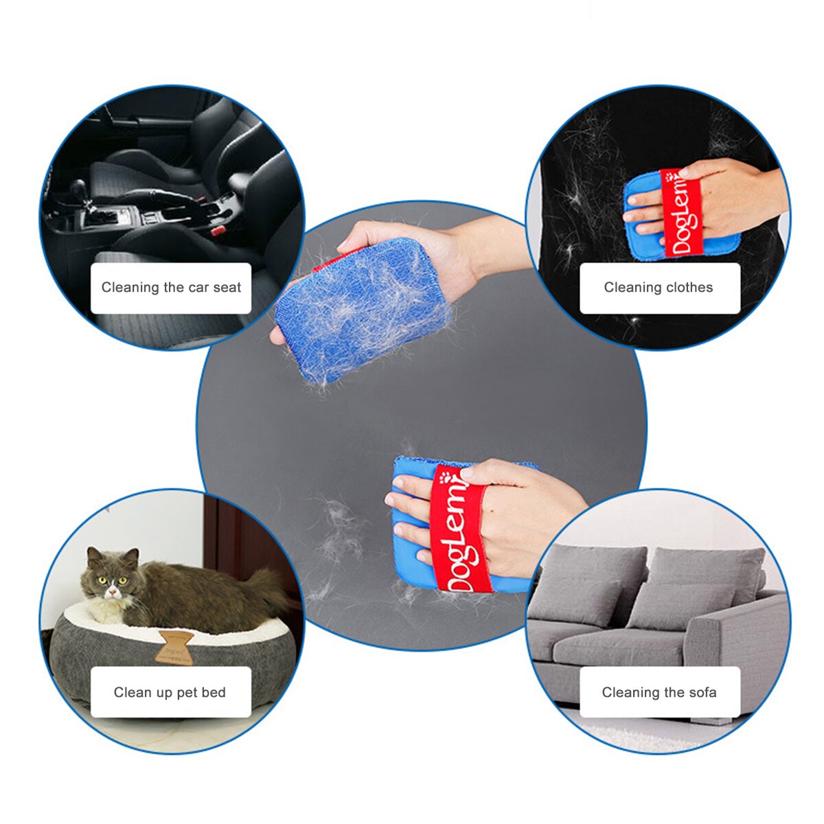 Pet Hair Cleaning Brush – Car, Furniture, Carpet & Sofa (2-Pack)