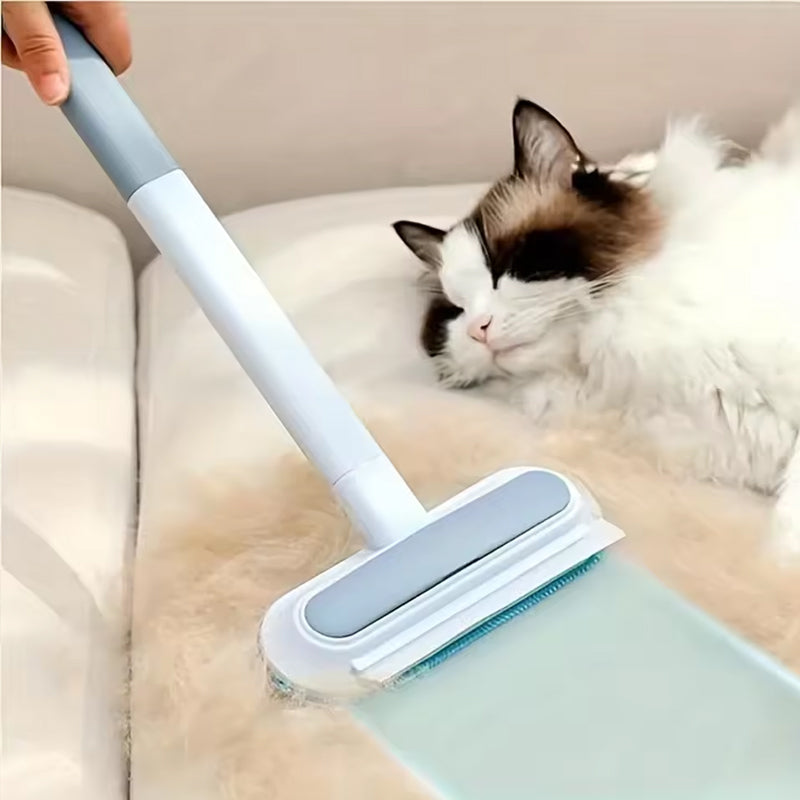 3-in-1 Long Handle Pet Hair Brush – Window, Fur & Surface Cleaner