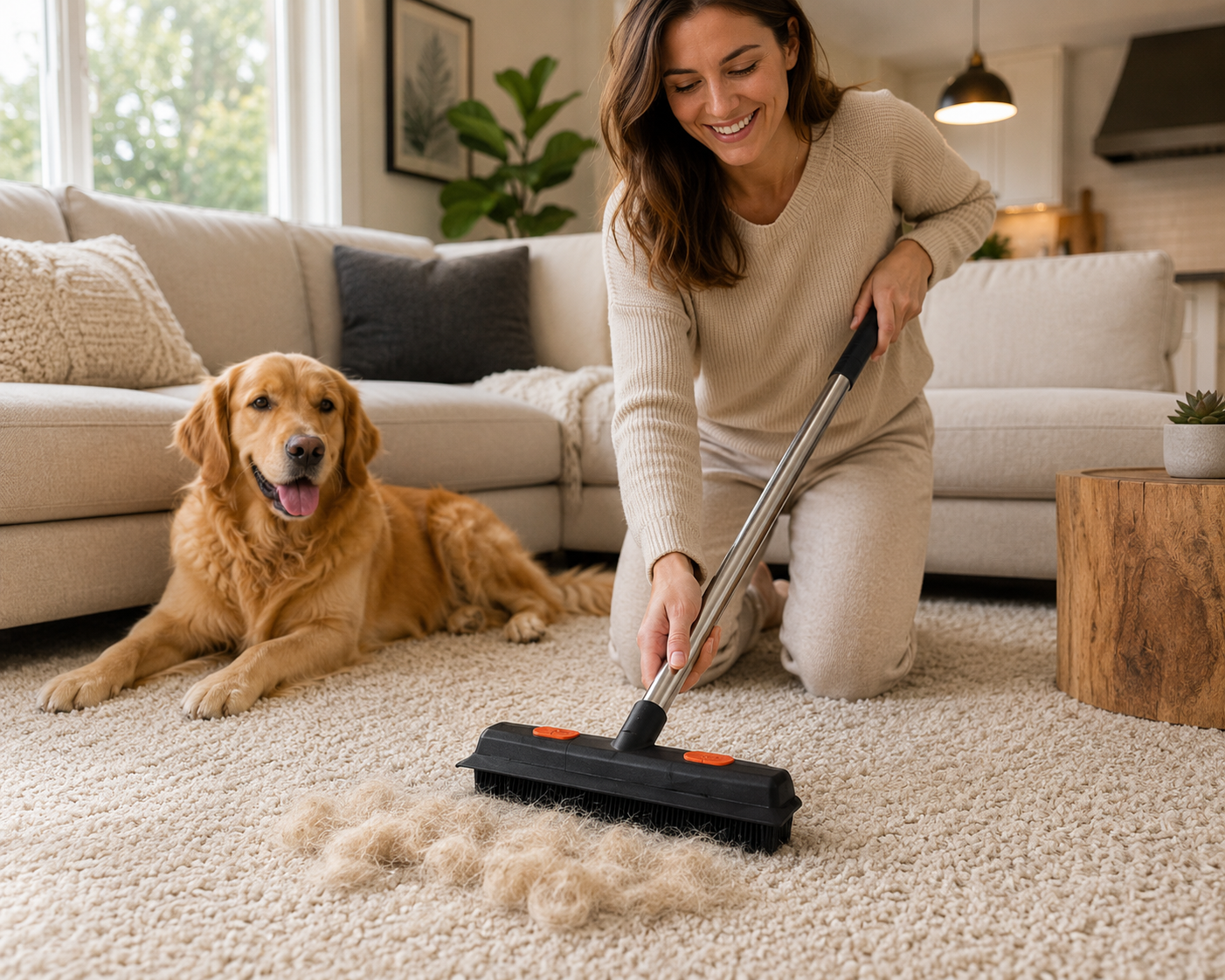 Pet Hair Removal Mop and Carpet Sweeper Reusable Fur Cleaner - FurBegone