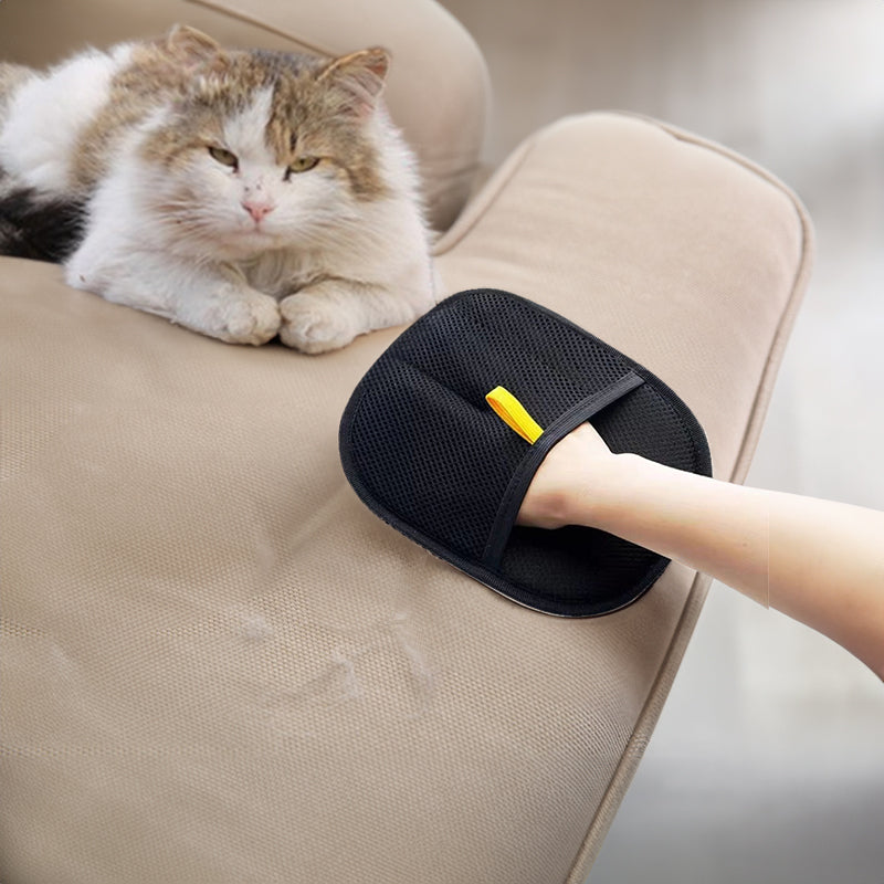 3-in-1 Pet Hair Removal Gloves – Grooming, Deshedding & Surface Cleaner