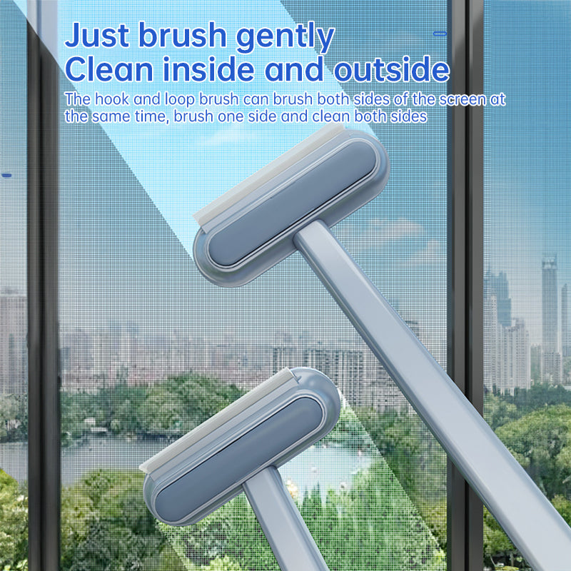3-in-1 Long Handle Pet Hair Brush – Window, Fur & Surface Cleaner