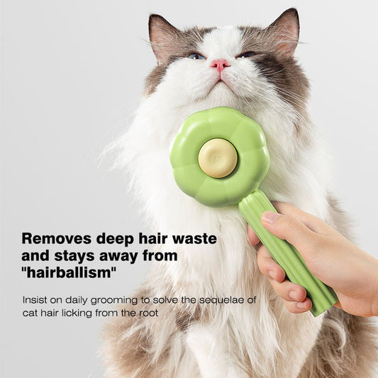 Self - Cleaning Sunflower Pet Comb – Cat & Dog Grooming Brush - FurBegone