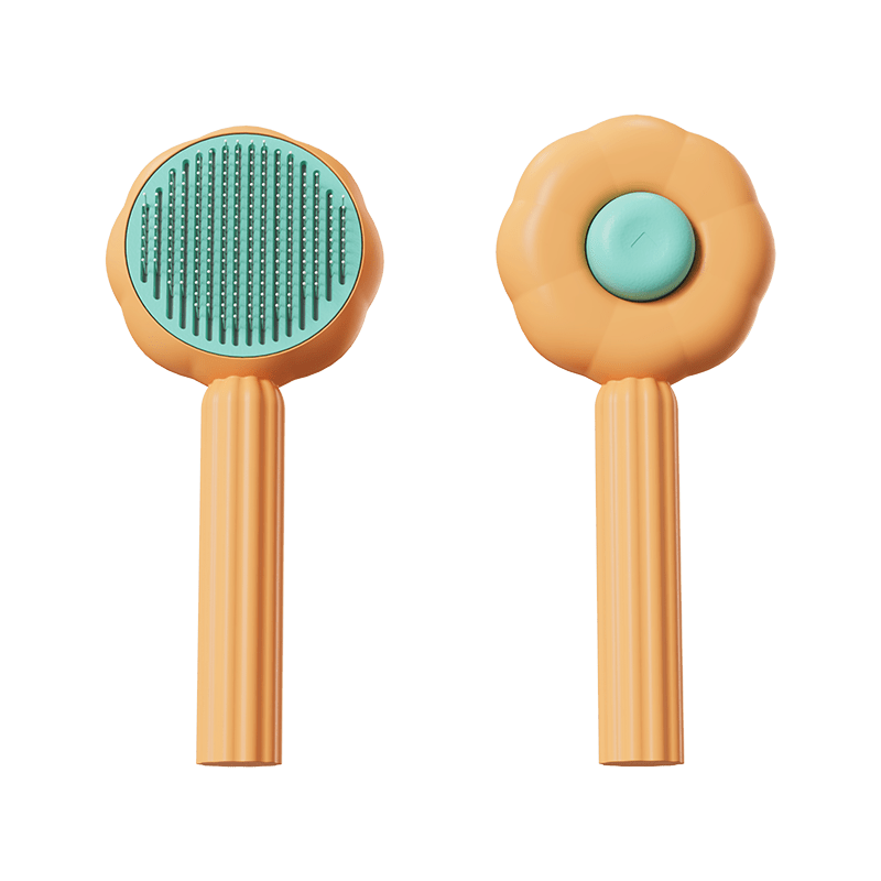 Self - Cleaning Sunflower Pet Comb – Cat & Dog Grooming Brush - FurBegone